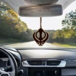 Wooden Khanda Sahib Car Hanging - Punjabi Sikh Accessory - Image 2