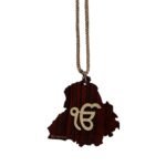 Punjab Map Car Hanging: Ik Onkar & Khanda, Sikh Gift