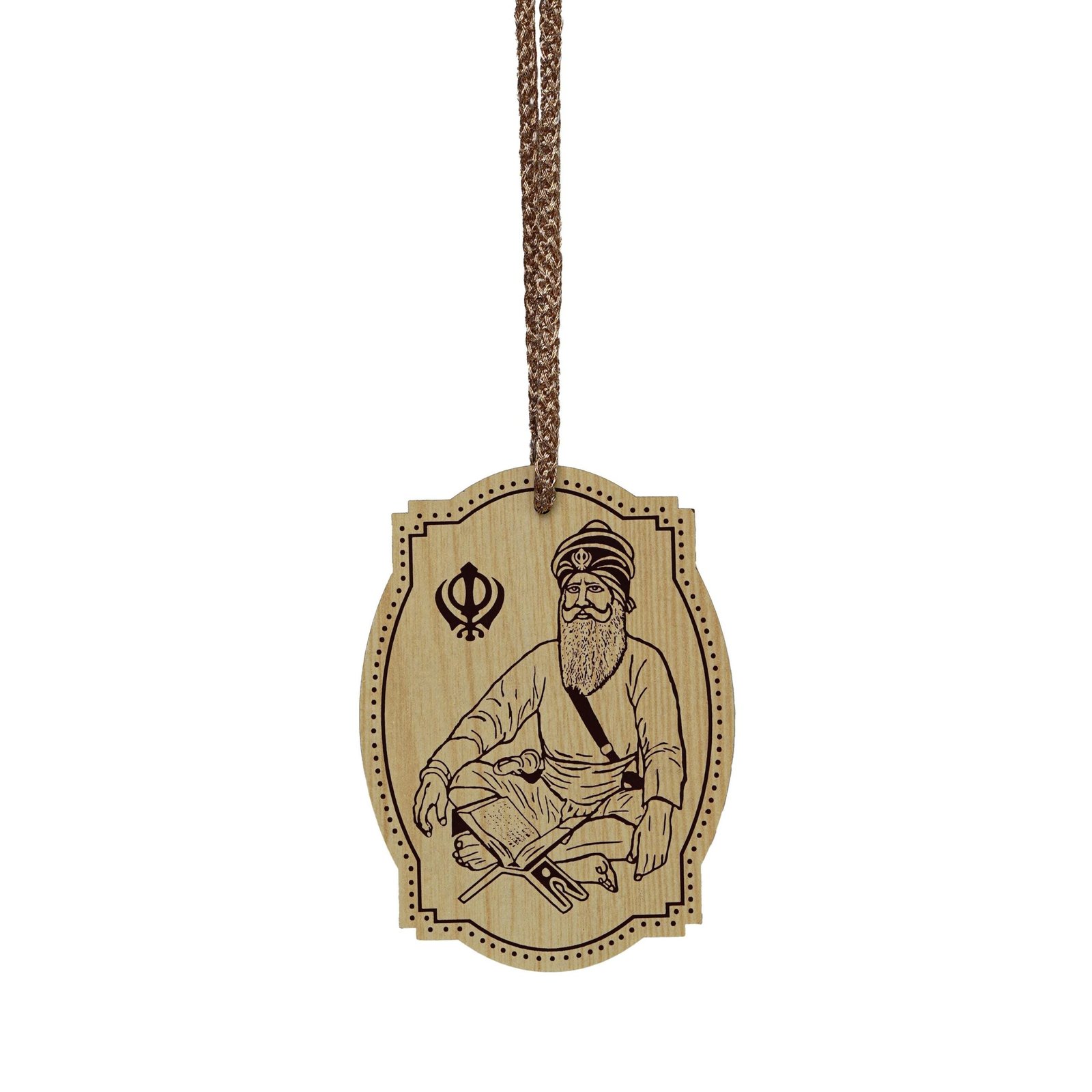 il_fullxfull.6754495765_mue5.jpg Baba Deep Singh Ji Sikh Car Hanging: Spiritual Car Decor - Image 1