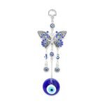 Butterfly Evil Eye Ornament: Turkish Nazar Protection Charm, Home/Car Amulet